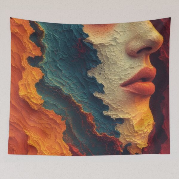 Item preview, Portrait of a woman blossoming in color and creativity designed and sold by Mianku | Für das Leben.