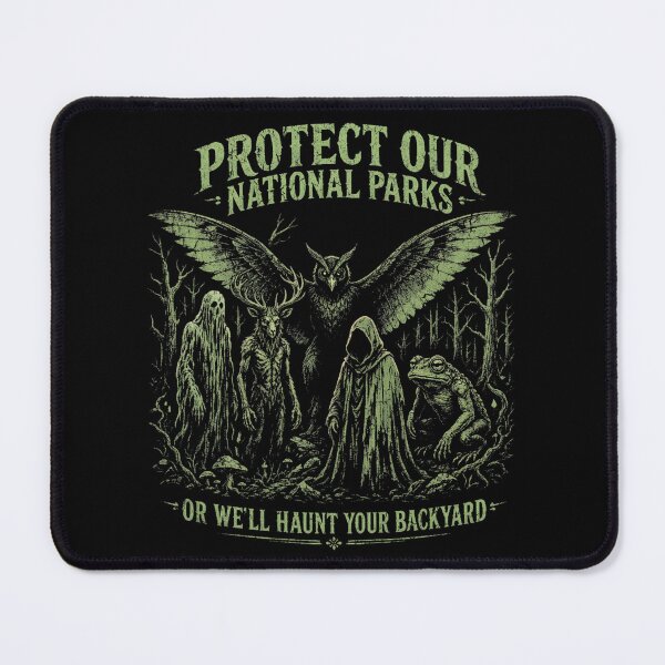 Item preview, Protect Our National Parks or We’ll Haunt Your Backyard Cryptid Vintage designed and sold by CF_VintageDesign.