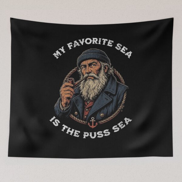 Item preview, My Favorite Sea is The Puss-Sea designed and sold by TheEndDesign.