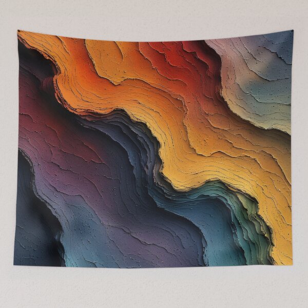 Item preview, Abstract streams of color merge on a dark background. designed and sold by Mianku | Für das Leben.