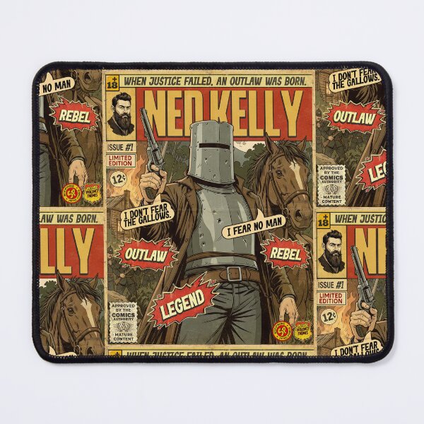 Item preview, Ned Kelly Vintage Retro Comic Cover Art designed and sold by Back2Collage.
