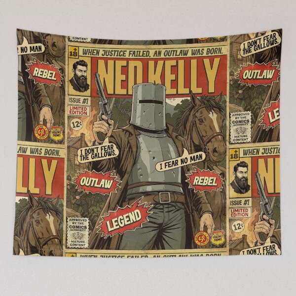 Item preview, Ned Kelly Vintage Retro Comic Cover Art designed and sold by Back2Collage.