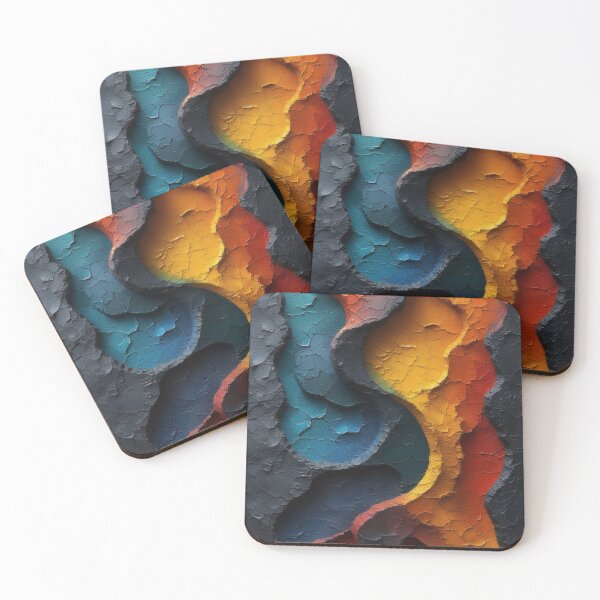 Item preview, Colorful organic shapes in a dark texture designed and sold by Mianku | Für das Leben.