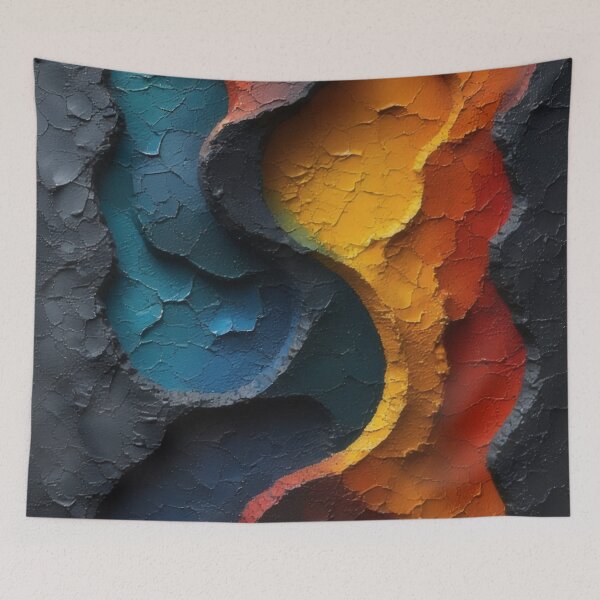 Item preview, Colorful organic shapes in a dark texture designed and sold by Mianku | Für das Leben.