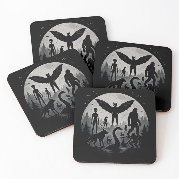 Item preview, Bigfoot Loch Ness Monster Mothman and Aliens Funny Cryptid designed and sold by CF_VintageDesign.