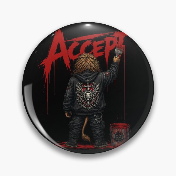 Item preview, Accept Heavy Metal Lion Mascot Graffiti designed and sold by ZHISUART.