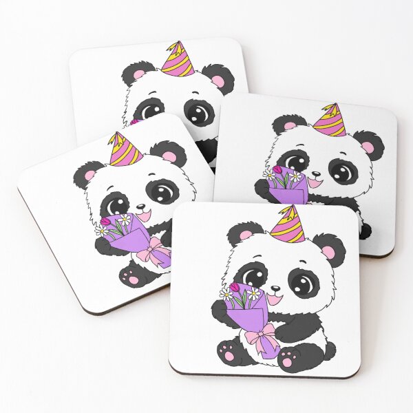 Item preview, Panda with floral arrangement designed and sold by BunnySoftArt.