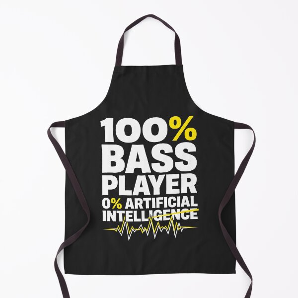 Item preview, Bass Player Humor 100 Bass Player Musician Anti AI designed and sold by SplashTastic.