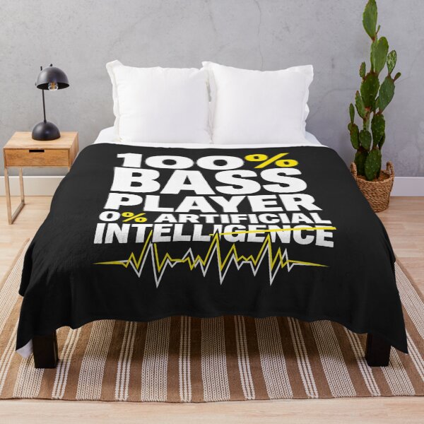 Item preview, Bass Player Humor 100 Bass Player Musician Anti AI designed and sold by SplashTastic.