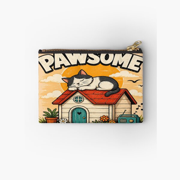 Item preview, Pawsome Cat Nap on a Cozy Rooftop | Cute Vintage Cat Graphic designed and sold by ArtoryNest.