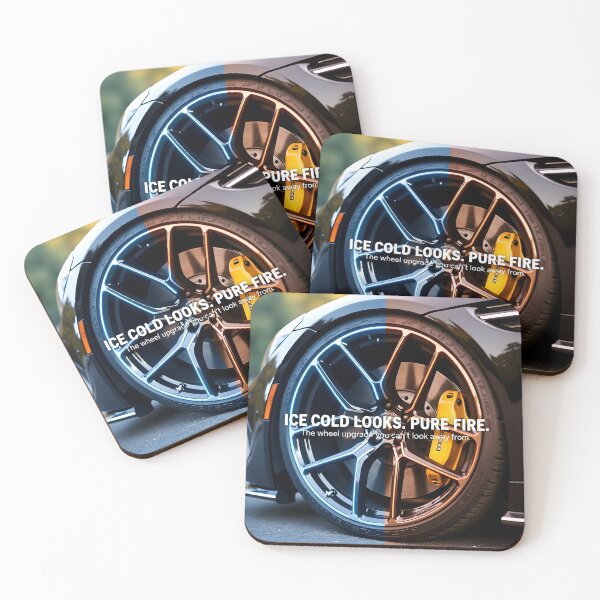 Item preview, Ice Cold Looks Pure Fire Custom Car Poster: Alloy Wheel Caliper Canvas designed and sold by Creative-RE.