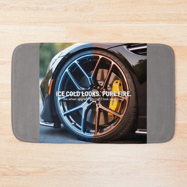 Item preview, Ice Cold Looks Pure Fire Custom Car Poster: Alloy Wheel Caliper Canvas designed and sold by Creative-RE.