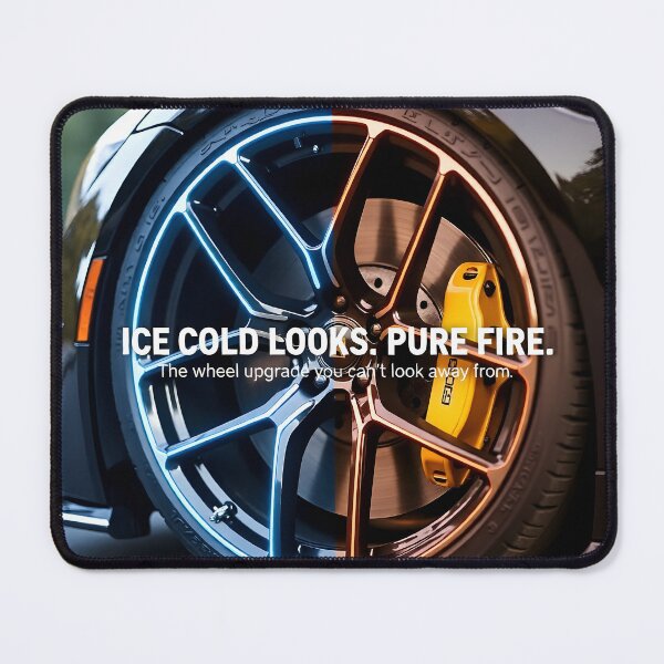 Item preview, Ice Cold Looks Pure Fire Custom Car Poster: Alloy Wheel Caliper Canvas designed and sold by Creative-RE.