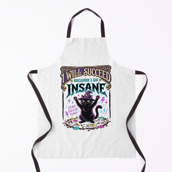 Item preview, I Will Succeed Because I Am Insane - Witchy Cat designed and sold by BumbleBloom7.