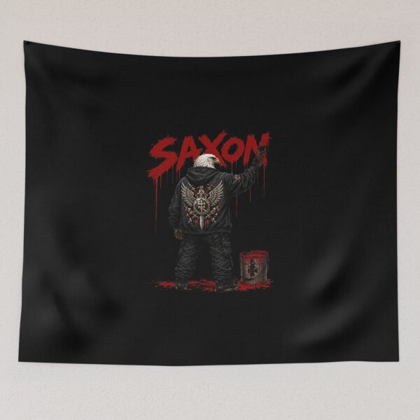 Item preview, Saxon Heavy Metal Eagle Graffiti Streetwear designed and sold by ZHISUART.