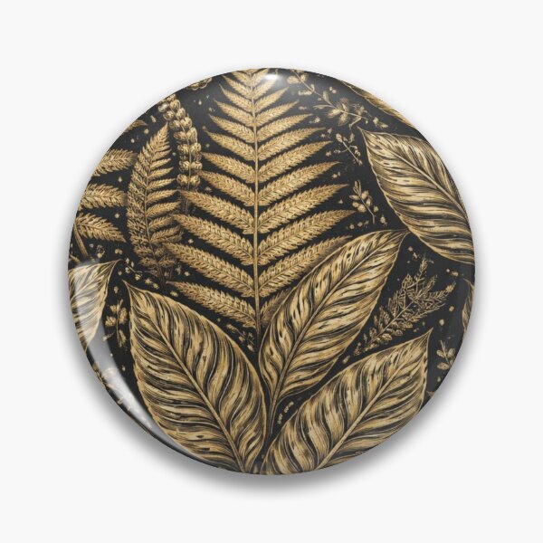 Item preview, Black Gold Luxury Botanical Leaf Pattern Design designed and sold by EcologicoolShp.