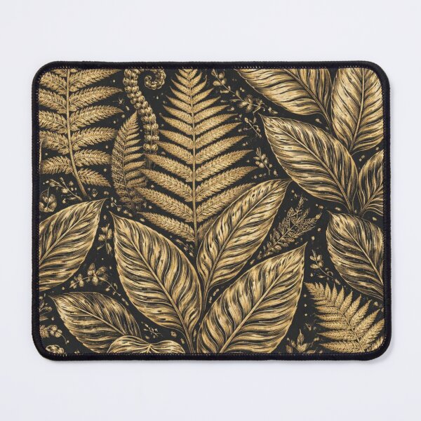 Item preview, Black Gold Luxury Botanical Leaf Pattern Design designed and sold by EcologicoolShp.