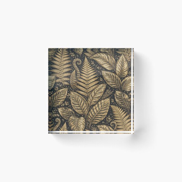 Item preview, Black Gold Luxury Botanical Leaf Pattern Design designed and sold by EcologicoolShp.