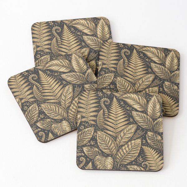 Item preview, Black Gold Luxury Botanical Leaf Pattern Design designed and sold by EcologicoolShp.