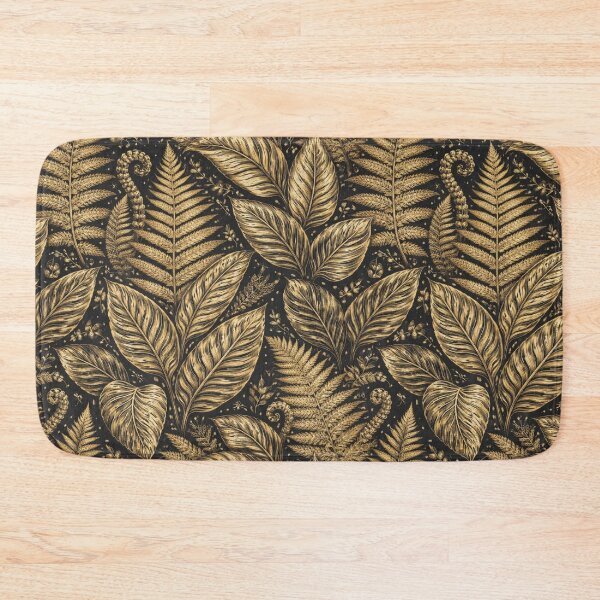 Item preview, Black Gold Luxury Botanical Leaf Pattern Design designed and sold by EcologicoolShp.