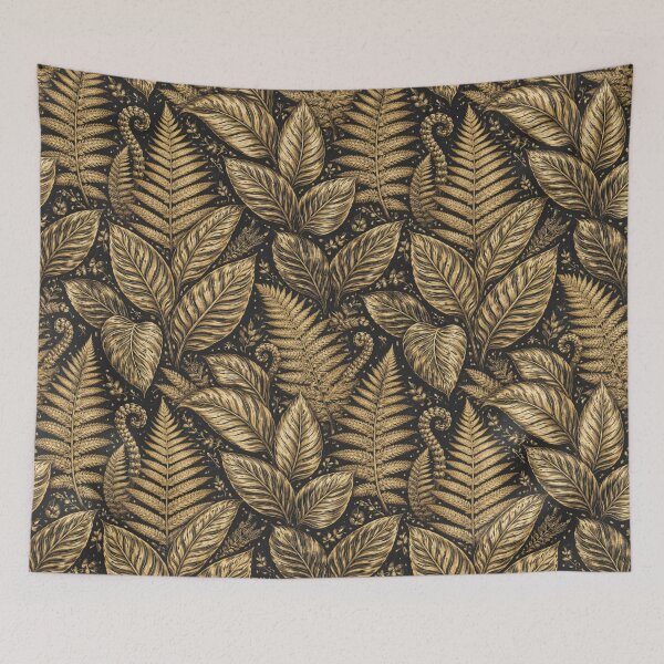Item preview, Black Gold Luxury Botanical Leaf Pattern Design designed and sold by EcologicoolShp.