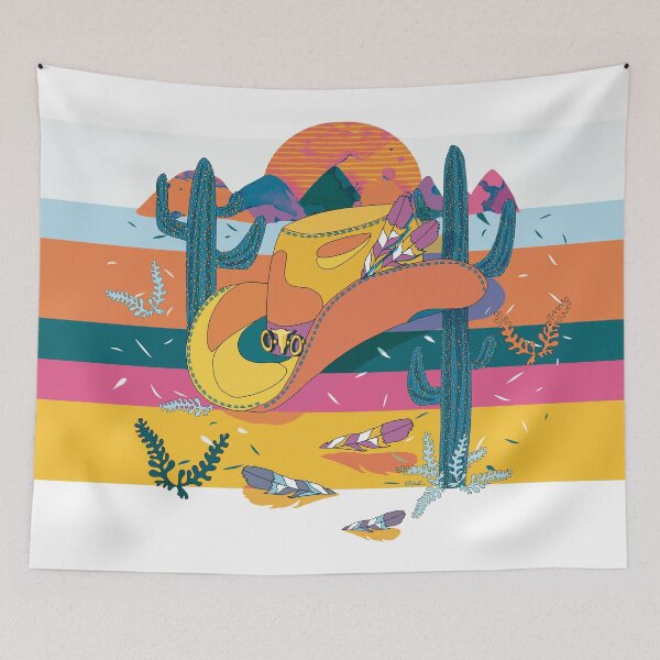 Item preview, Retro Southwestern Cowboy Hat Dusty Desert Sunset designed and sold by Karin Taylor.