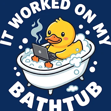 Artwork thumbnail, Rubber Duck Debugging Developer Humor Bath Humor by SplashTastic
