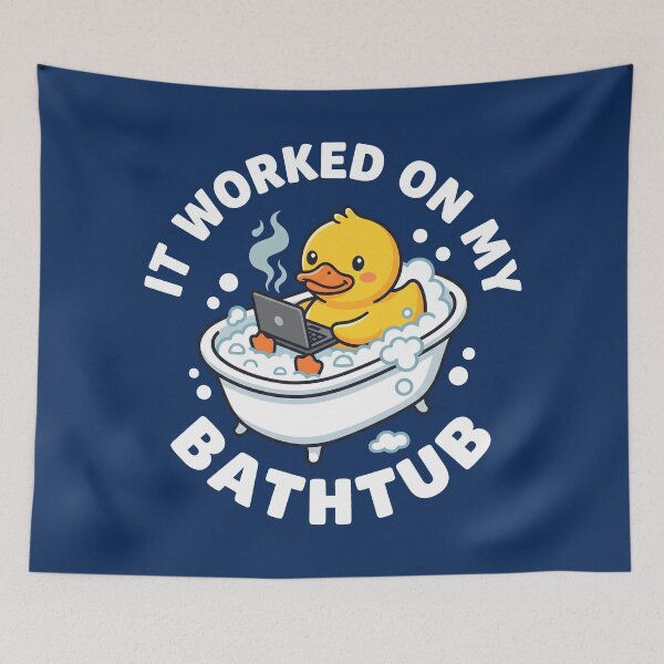 Item preview, Rubber Duck Debugging Developer Humor Bath Humor designed and sold by SplashTastic.