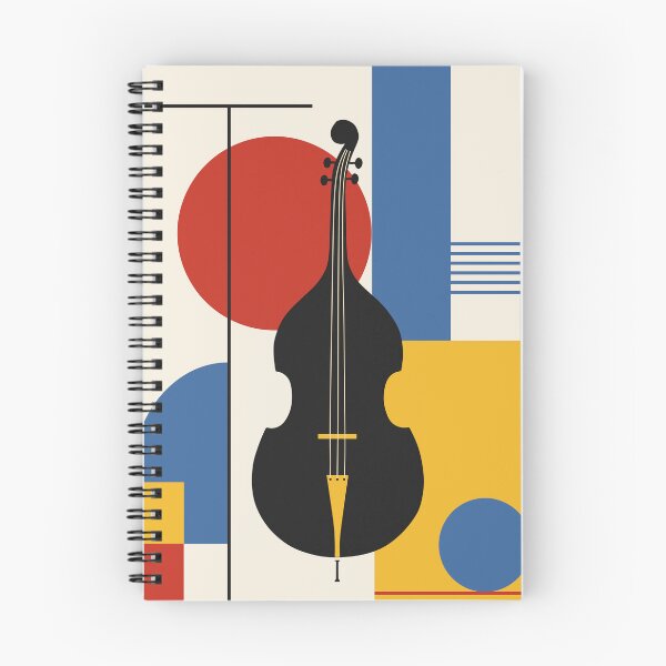 Item preview, Bauhaus Double Bass Print | Mid Century Modern Music Art | Abstract Upright Bass Print | Geometric Jazz Decor designed and sold by Studio pod Burom.