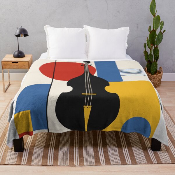 Item preview, Bauhaus Double Bass Print | Mid Century Modern Music Art | Abstract Upright Bass Print | Geometric Jazz Decor designed and sold by Studio pod Burom.