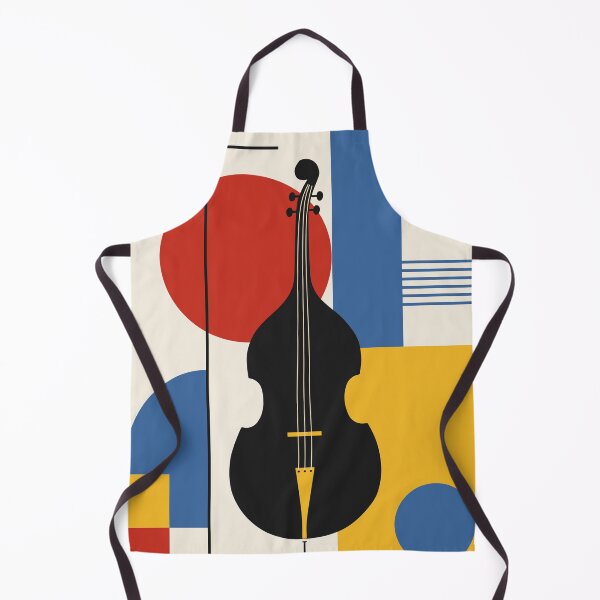 Item preview, Bauhaus Double Bass Print | Mid Century Modern Music Art | Abstract Upright Bass Print | Geometric Jazz Decor designed and sold by Studio pod Burom.