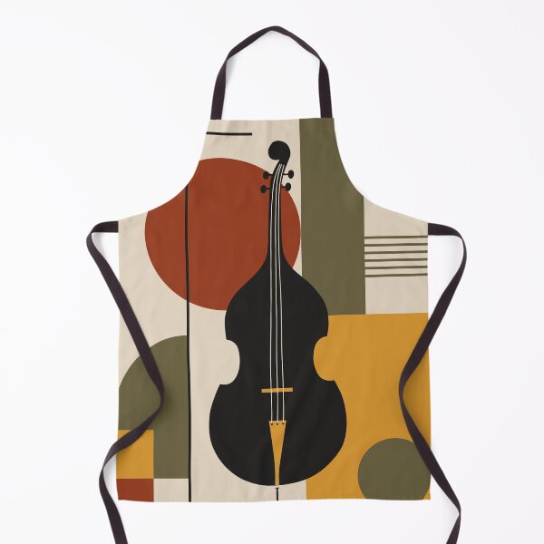 Item preview, Bauhaus Double Bass Print | Mid Century Modern Music Art | Abstract Upright Bass Print | Geometric Jazz Decor | Autumn Edition designed and sold by Studio pod Burom.