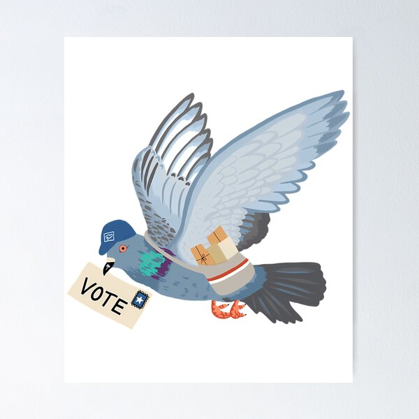 Item preview, Mail Carrier Pigeon - Vote designed and sold by TheDadShopCoz.
