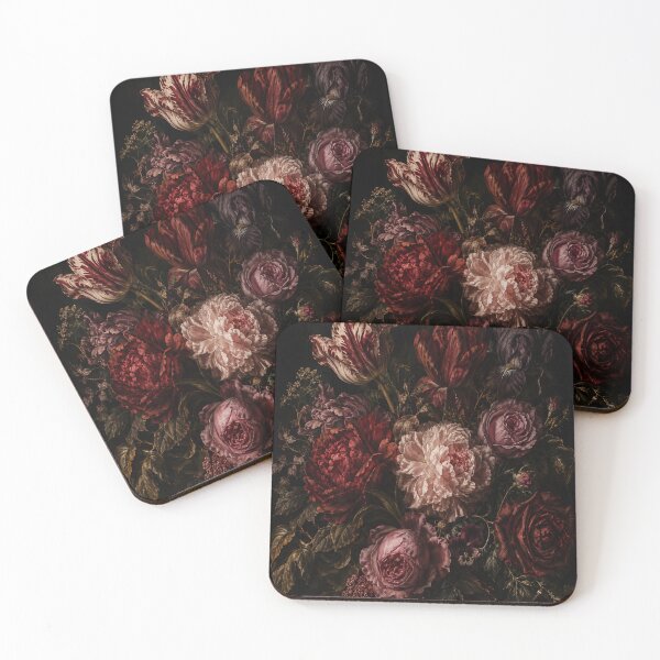Item preview, Baroque Bouquet Moody Chiaroscuro Dark Floral Art designed and sold by teemix.