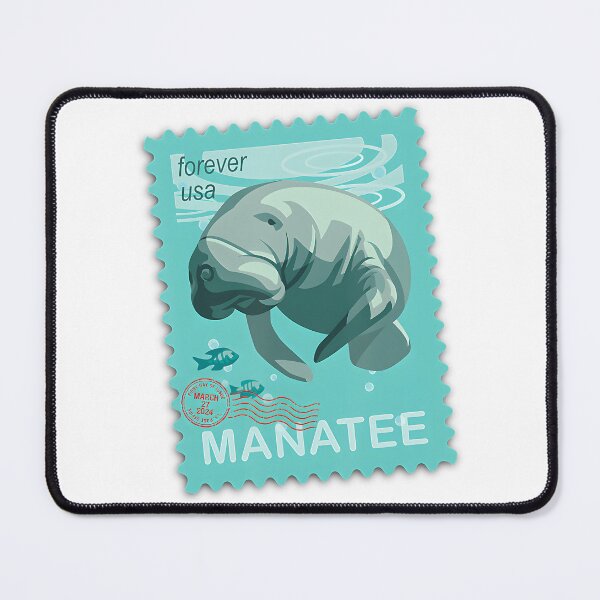 Item preview, Manatee Stamp designed and sold by TheDadShopCoz.