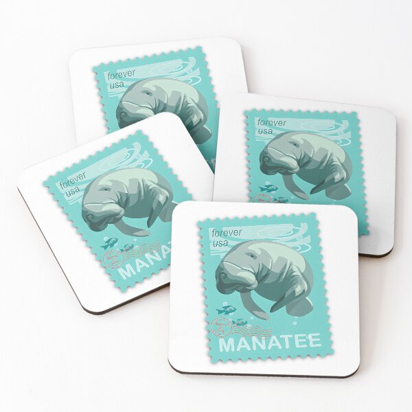 Item preview, Manatee Stamp designed and sold by TheDadShopCoz.