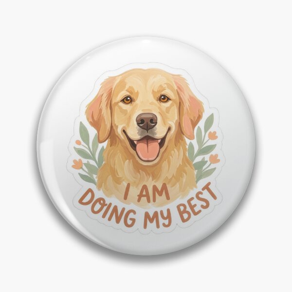 Item preview, Golden Retriever I Am Doing My Best Botanical designed and sold by Mr. Pawsome.