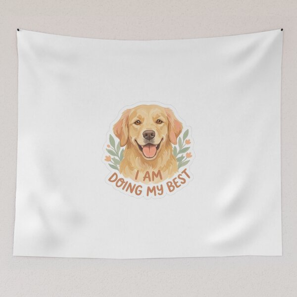 Item preview, Golden Retriever I Am Doing My Best Botanical designed and sold by Mr. Pawsome.