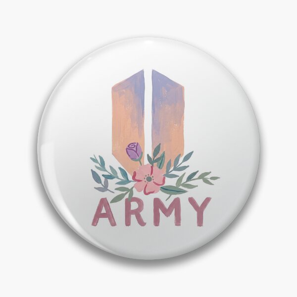 Item preview, BTS Bangtan Boys ARMY Pastel Flower Logo Art Work designed and sold by imsoyoon.
