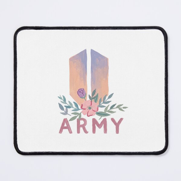 Item preview, BTS Bangtan Boys ARMY Pastel Flower Logo Art Work designed and sold by imsoyoon.