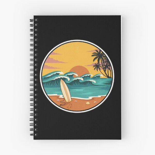 Item preview, Vintage Tropical Beach Sunset Surfboard Ocean Waves Palm Tree Summer Vacation Design designed and sold by Craft99.