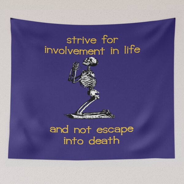 Item preview, Strive For Involvement In Life Atheist Belief Quote designed and sold by taiche.