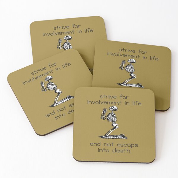 Item preview, Strive For Involvement In Life Atheist Belief Quote designed and sold by taiche.
