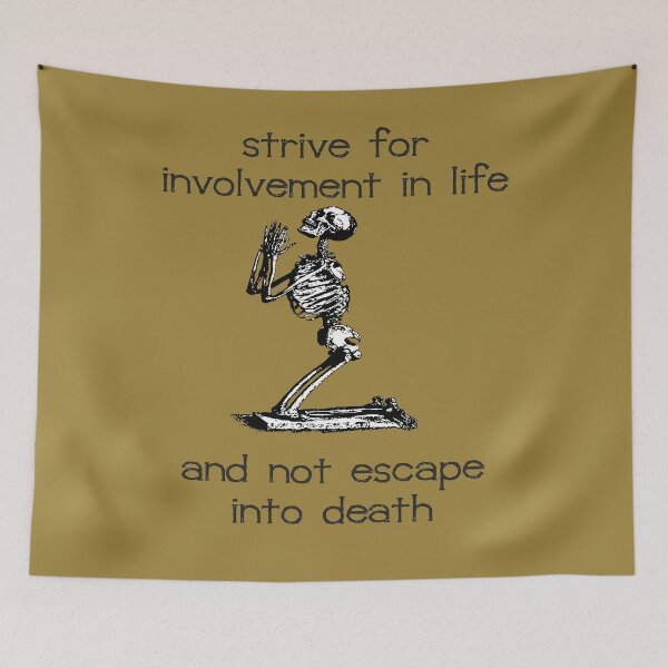 Item preview, Strive For Involvement In Life Atheist Belief Quote designed and sold by taiche.