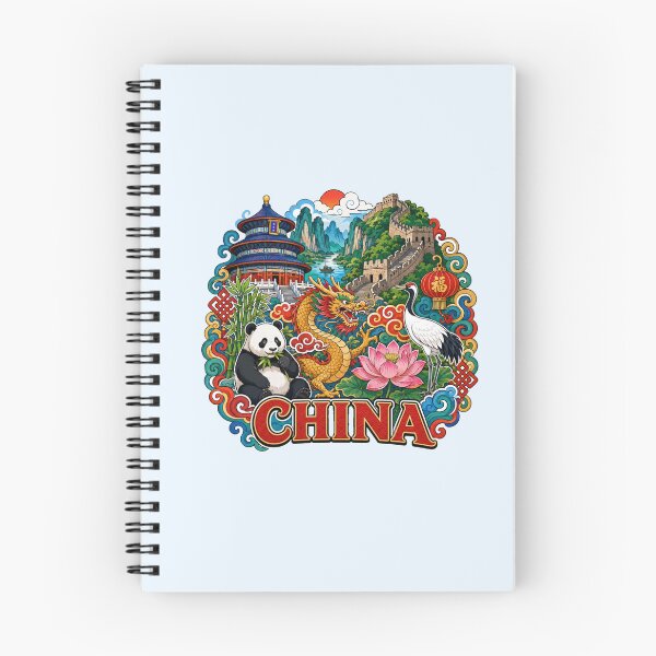 Item preview, China Cultural Heritage - Great Wall, Panda & Dragon designed and sold by Myra365Art.