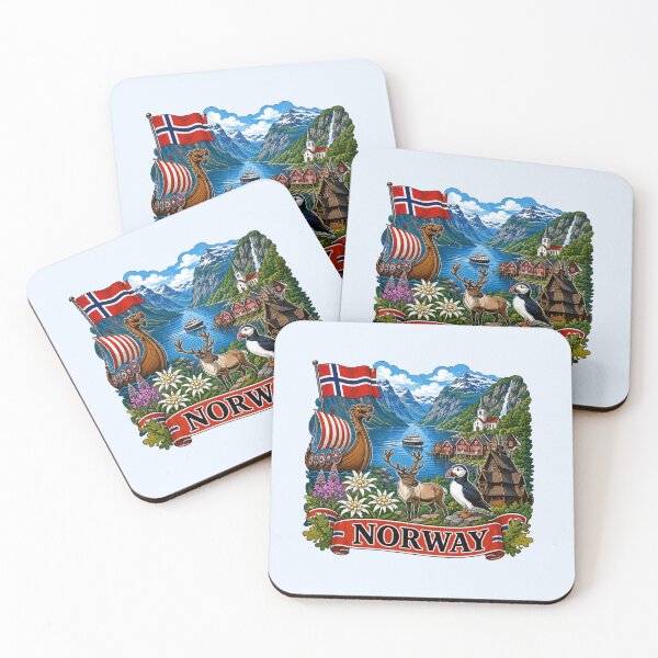 Item preview, Norway - Fjords, Wildlife and Culture  designed and sold by Myra365Art.
