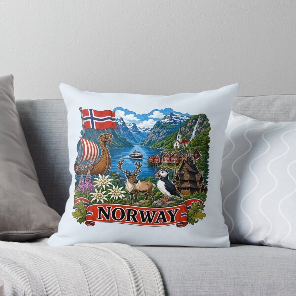 Item preview, Norway - Fjords, Wildlife and Culture  designed and sold by Myra365Art.