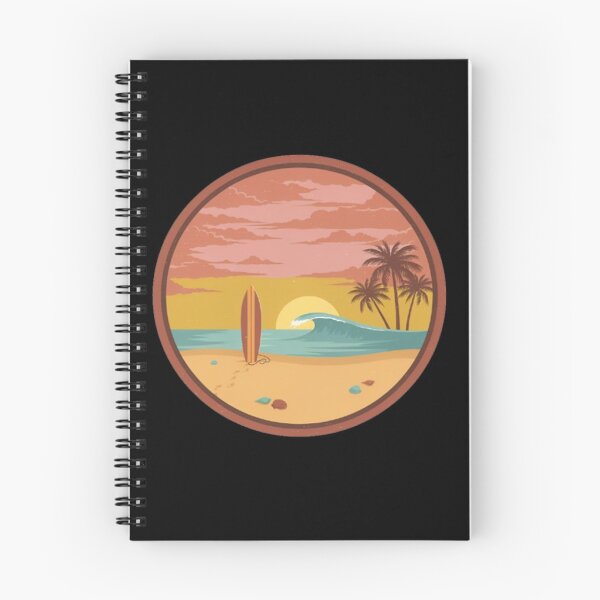 Item preview, Vintage Tropical Beach Sunset Surfboard Palm Trees Ocean Wave Summer Design designed and sold by Craft99.