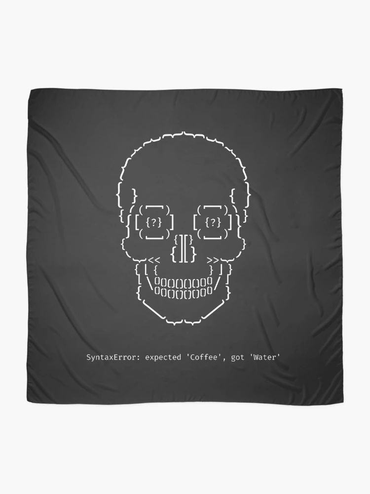 Thumbnail 2 of 3, Scarf, Syntax Error Coffee Developer Humor Programmer Gift designed and sold by SplashTastic.