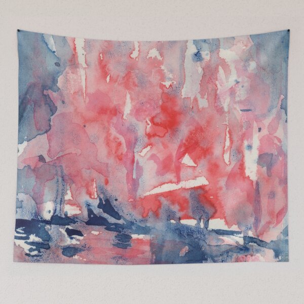 Item preview, Crimson Reflections Abstract Landscape designed and sold by DzinkaDreamArt.